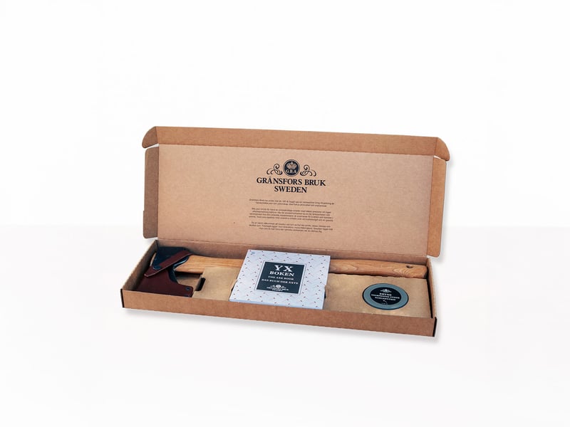 Gränsfors Small Forest Axe and Sharpening Stone in Gift Box