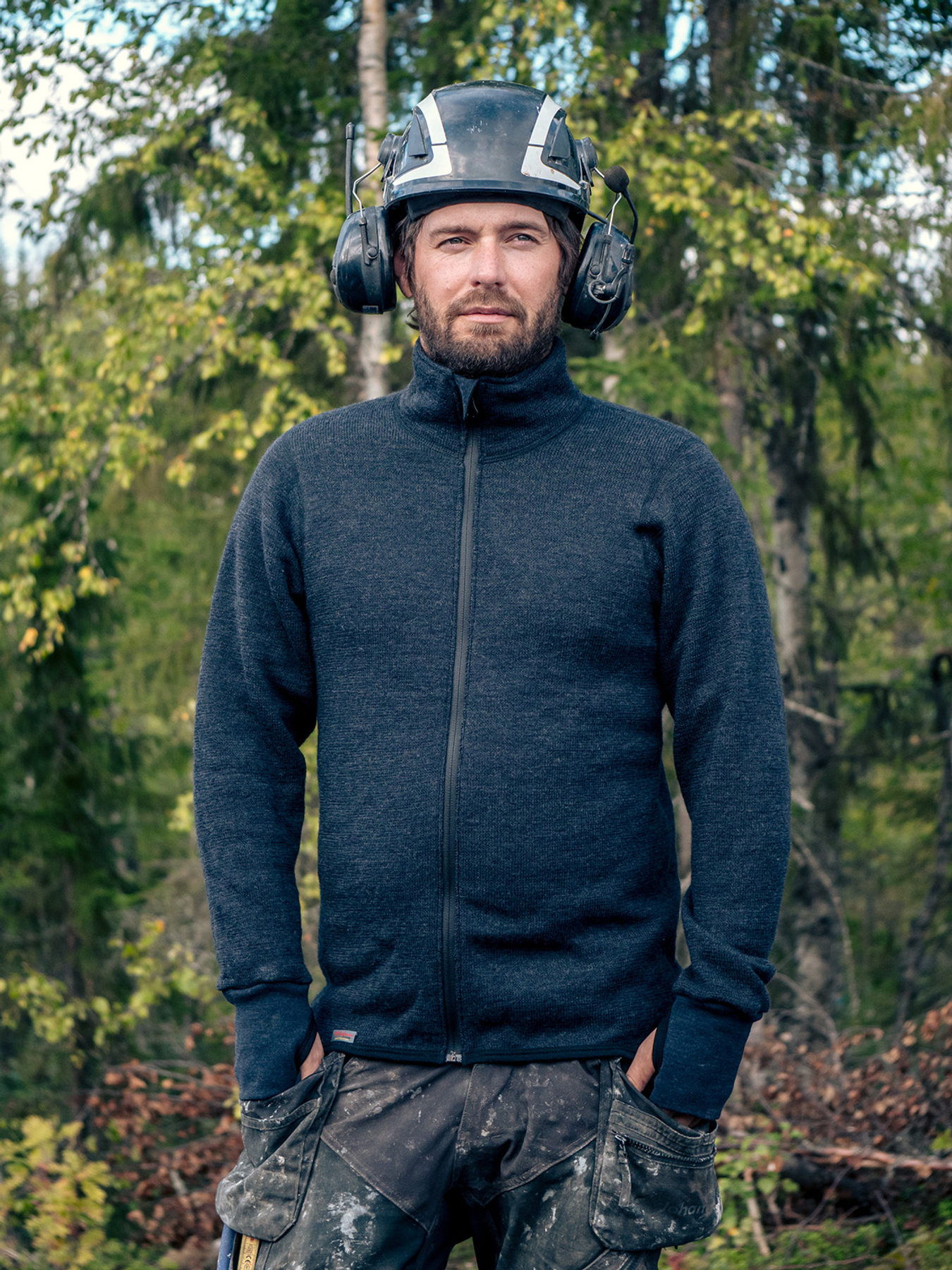 Full Zip Jacket Protection 400 – Flame-resistant wool midlayer