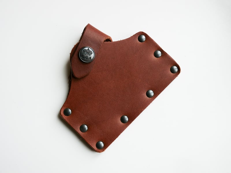 Schneidenschutz aus Leder für die Gränsfors Kleiner Flachdechsel, 80 mm