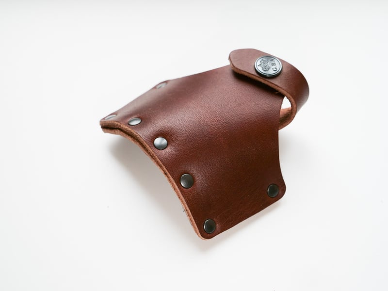 Schneidenschutz aus Leder für die Gränsfors Kleiner Hohldechsel 25 mm